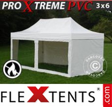 Folding tent Xtreme Heavy Duty 3x6 m White, incl. 6 sidewalls