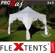 Folding tent PRO "Raj" 3x3 m White/Gold