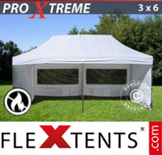 Folding tent Xtreme 3x6 m White, Flame retardant, incl. 6 sidewalls