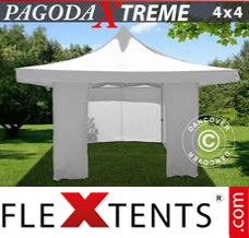 Folding tent Pagoda Xtreme 4x4 m / (5x5 m) White, incl. 4 sidewalls