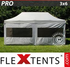 Folding tent PRO 3x6 m silver, incl. 6 sidewalls