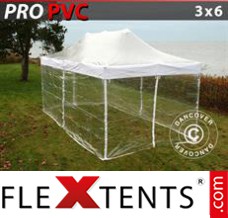 Folding tent PRO 3x6 m Clear, incl. 6 sidewalls