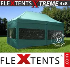 Folding tent Xtreme 4x8 m Green, incl. 6 sidewalls
