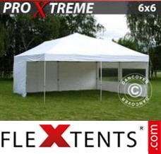 Folding tent Xtreme 6x6 m White, incl. 8 sidewalls