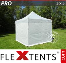 Folding tent PRO 3x3 m silver, incl. 4 sidewalls