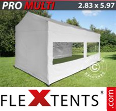 Folding tent Multi 2.83x5.87 m White, incl. 6 sidewalls