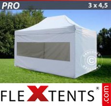 Folding tent PRO 3x4.5 m White, incl. 4 sidewalls