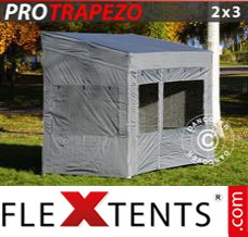 Folding tent PRO Trapezo 2x3m Grey, incl. 4 sidewalls