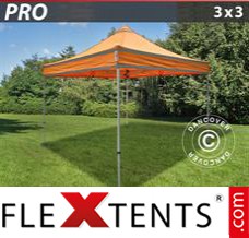 Folding tent PRO Work tent 3x3 m Orange Reflective