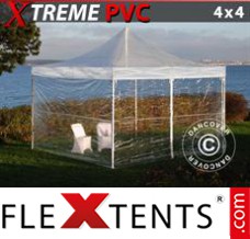 Folding tent Xtreme 4x4 m Clear, incl. 4 sidewalls