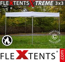 Folding tent Xtreme Exhibition 3x3 m, White, Flame Retardant