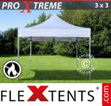 Folding tent Xtreme 3x3 m White, Flame retardant