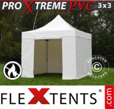 Folding tent Xtreme Heavy Duty 3x3 m White, Incl. 4 sidewalls