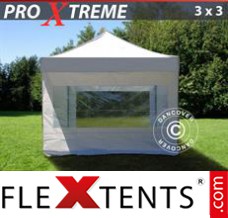 Folding tent Xtreme 3x3 m White, incl. 4 sidewalls