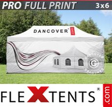 Folding tent PRO with full digital print, 3x6 m, incl. 4 sidewalls