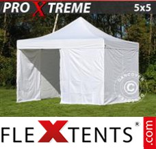 Folding tent Xtreme 5x5 m White, incl. 4 sidewalls