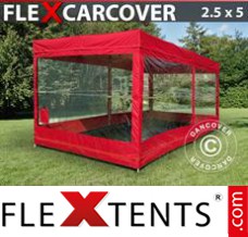 Folding tent FleX Carcover, 2,5x5 m, Red
