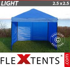 Folding tent Light 2.5x2.5 m Blue, incl. 4 sidewalls