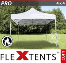 Folding tent PRO 4x4 m White, Flame retardant