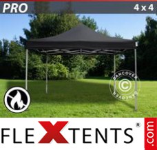 Folding tent PRO 4x4 m Black, Flame retardant