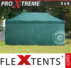 Folding tent Xtreme 3x6 m Green, incl. 6 sidewalls