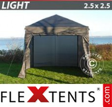 Folding tent Light 2.5x2.5 m Grey, incl. 4 sidewalls